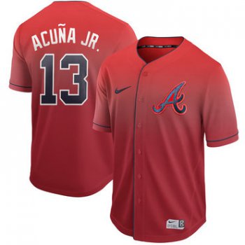 Men's Atlanta Braves Ronald Acuna Jr Red Drift Fashion Jersey