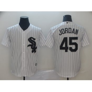 Men's Chicago White Sox 45 Michael Jordan White Cool Base Jersey