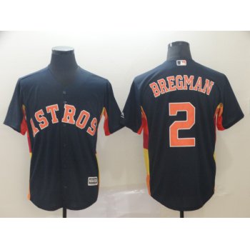 Men's Houston Astros 2 Alex Bregman Navy Cool Base Jersey