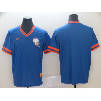 Men's New York Mets Blank Blue Throwback Jersey