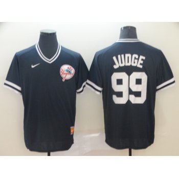 Men's New York Yankees 99 Aaron Judge Black Throwback Jersey