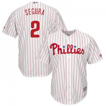 Men's Philadelphia Phillies #2 Jean Segura White Home Cool Base Jersey