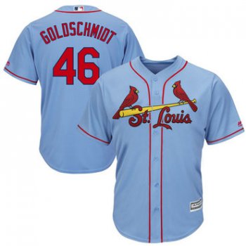 Men's St. Louis Cardinals #46 Paul Goldschmidt Light Blue Cool Base Jersey