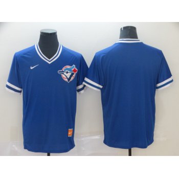 Men's Toronto Blue Jays Blank Royal Throwback Jersey