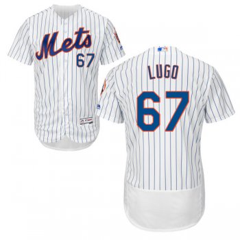 Men's New York Mets #67 Seth Lugo Majestic White Home Stitched MLB 2016 Majestic Flex Base Jersey