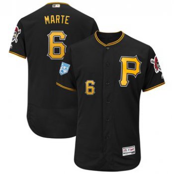 Men's Pittsburgh Pirates 6 Starling Marte Majestic Black 2019 Spring Training Flex Base Player Jersey