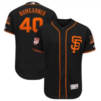 Men's San Francisco Giants 40 Madison Bumgarner Majestic Black 2019 Spring Training Flex Base Player Jersey