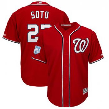 Men's Washington Nationals 22 Juan Soto Majestic Scarlet 2019 Spring Training Cool Base Player Jersey