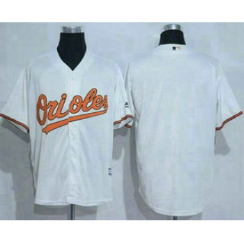 Men's Baltimore Orioles Blank White New Cool Base Stitched MLB Jersey