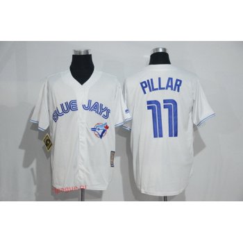 Men's Toronto Blue Jays #11 Kevin Pillar White Majestic Cool Base Cooperstown Collection Jersey