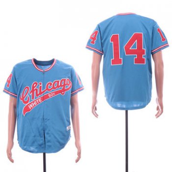 Men's Chicago White Sox #14 Bill Melton Light Blue 1972 Throwback Jersey