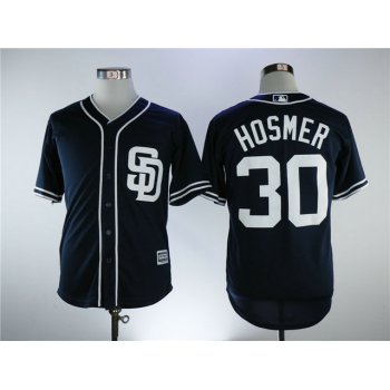 Padres 30 HOSMER navy blue New Cool Base MLB Jersey