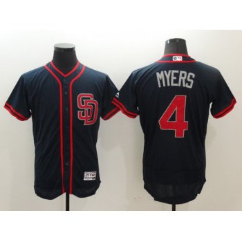 Men's San Diego Padres #4 Wil Myers Navy Blue Fashion Stars & Stripes 2016 Flexbase MLB Independence Day Jersey