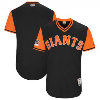 Men's San Francisco Giants Blank Majestic Black 2018 Players' Weekend Authentic Team Jersey