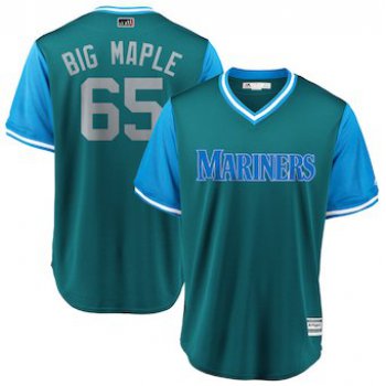 Men's Seattle Mariners 65 James Paxton Big Maple Light Blue 2018 Players' Weekend Cool Base Jersey