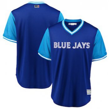 Men's Toronto Blue Jays Blank Majestic Royal 2018 Players' Weekend Team Cool Base Jersey