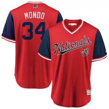 Men's Washington Nationals 34 Bryce Harper Mondo Majestic Red 2018 Players' Weekend Cool Base Jersey