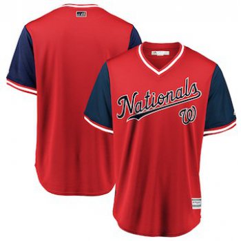 Men's Washington Nationals Blank Majestic Red 2018 Players' Weekend Team Cool Base Jersey