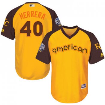 Kelvin Herrera Gold 2016 MLB All-Star Jersey - Men's American League Kansas City Royals #40 Cool Base Game Collection