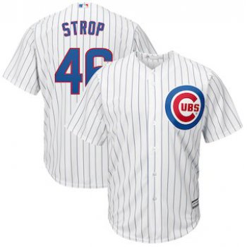 Men's Chicago Cubs 46 Pedro Strop Majestic Home White Cool Base Replica Player Jersey