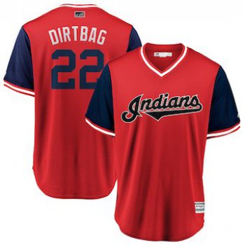 Men's Cleveland Indians 22 Jason Kipnis Dirtbag Majestic Red 2018 Players' Weekend Cool Base Jersey