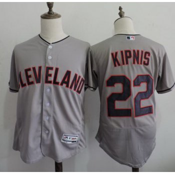 Men's Cleveland Indians #22 Jason Kipnis Gray Road 2016 Flexbase Majestic Baseball Jersey