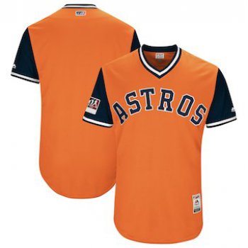 Men's Houston Astros Blank Majestic Orange 2018 Players' Weekend Authentic Team Jersey