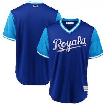 Men's Kansas City Royals Blank Majestic Royal 2018 Players' Weekend Team Jersey