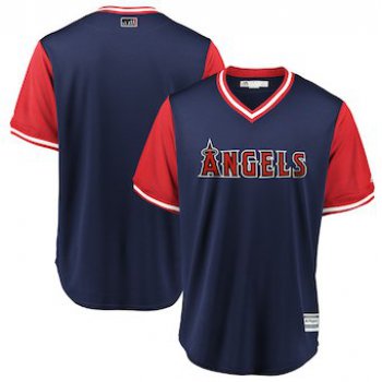 Men's Los Angeles Angels Blank Majestic Navy 2018 Players' Weekend Team Jersey