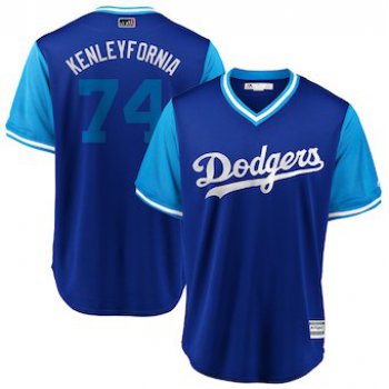 Men's Los Angeles Dodgers 74 Kenley Jansen Kenleyfornia Majestic Royal 2018 Players' Weekend Cool Base Jersey