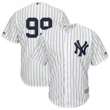 Men's New York Yankees 99 Aaron Judge Majestic White Cool Base Player Replica Jersey