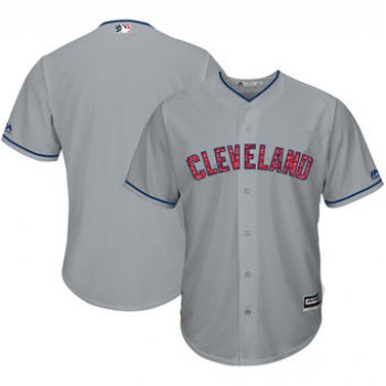 Cleveland Indians Majestic Blank Gray 2018 Stars & Stripes Cool Base Team Jersey