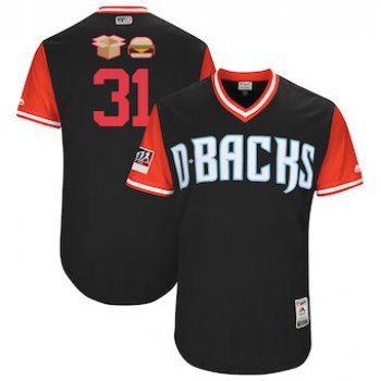 Men's Arizona Diamondbacks 31 Brad Boxberger Majestic Black 2018 Players' Weekend Authentic Jersey