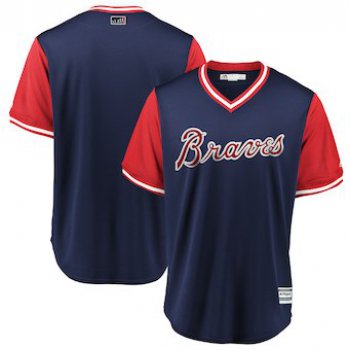 Men's Atlanta Braves Blank Majestic Navy 2018 Players' Weekend Team Jersey