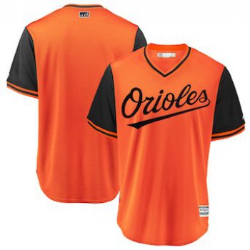 Men's Baltimore Orioles Blank Majestic Orange 2018 Players' Weekend Team Jersey