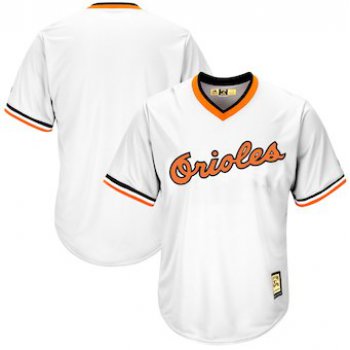 Men's Baltimore Orioles Majestic Blank White Alternate Cooperstown Cool Base Team Jersey