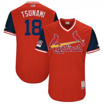 Men's St. Louis Cardinals Carlos Martinez Tsunami Majestic Red 2018 Players' Weekend Authentic Jersey