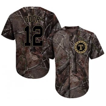 Texas Rangers #12 Rougned Odor Camo Realtree Collection Cool Base Stitched Baseball Jersey