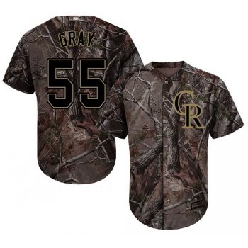 Colorado Rockies #55 Jon Gray Camo Realtree Collection Cool Base Stitched MLB Jersey