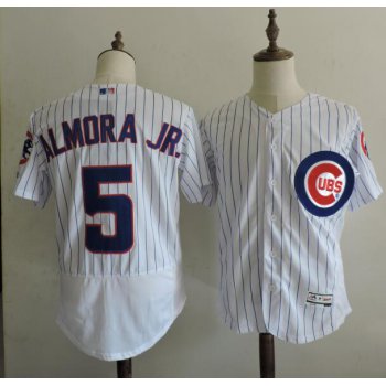 Men's Chicago Cubs #5 Albert Almora Jr. White Home 2016 Flexbase Majestic Baseball Jersey