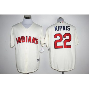 Men's Cleveland Indians #22 Jason Kipnis Name Cream Cool Base Baseball Jersey