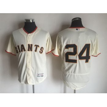 Men's San Francisco Giants #24 Willie Mays Retired Cream 2016 Flexbase Majestic Baseball Jersey