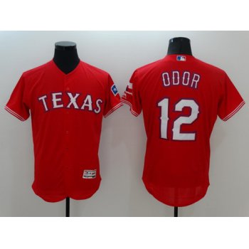 Men's Texas Rangers #12 Rougned Odor Red 2016 Flexbase Majestic Baseball Jersey