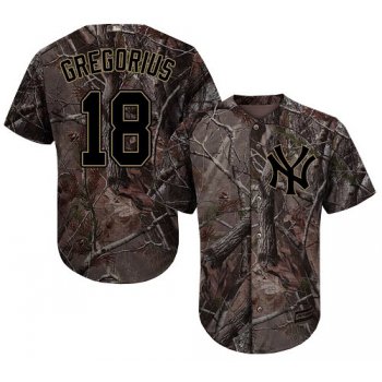 New York Yankees #18 Didi Gregorius Camo Realtree Collection Cool Base Stitched MLB Jersey