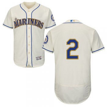 Seattle Mariners #2 Jean Segura Cream Flexbase Authentic Collection Stitched Baseball Jersey