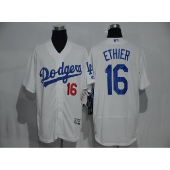 Los Angeles Dodgers #16 Andre Ethier White Home 2016 Flexbase Majestic Baseball Jersey