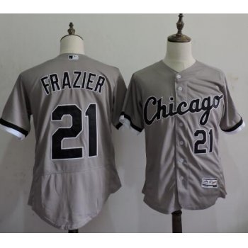 Men's Chicago White Sox #21 Todd Frazier Gray Road 2016 Flexbase Majestic Baseball Jersey