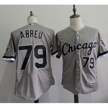 Men's Chicago White Sox #79 Jose Abreu Gray Road 2016 Flexbase Majestic Baseball Jersey