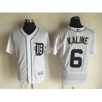 Men's Detroit Tigers #6 Al Kaline Retired White 2016 Flexbase Majestic Baseball Jersey