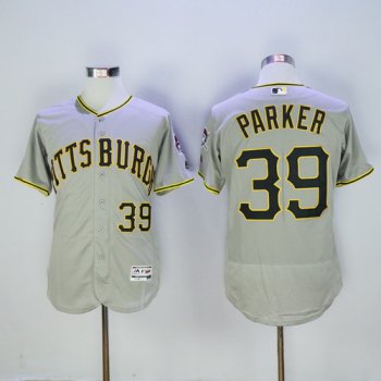 Men's Pittsburgh Pirates #39 Dave Parker Retired Gray Road 2016 Flexbase Majestic Baseball Jersey